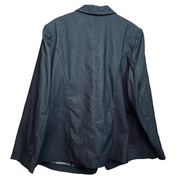 Lane Bryant Plus Size 26 Blazer Black Stretch Denim Womens Jacket - Picture 2 of 8